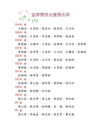 103年秋季嘉華獎助學金開放申請