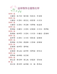 103年秋季嘉華獎助學金開放申請